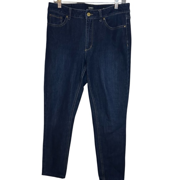 Jones New York jeans Lexington legging dark wash stretch size 10 26 inch inseam - Picture 1 of 12